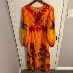 FARM Rio Vibrant Orange Maxi Dress